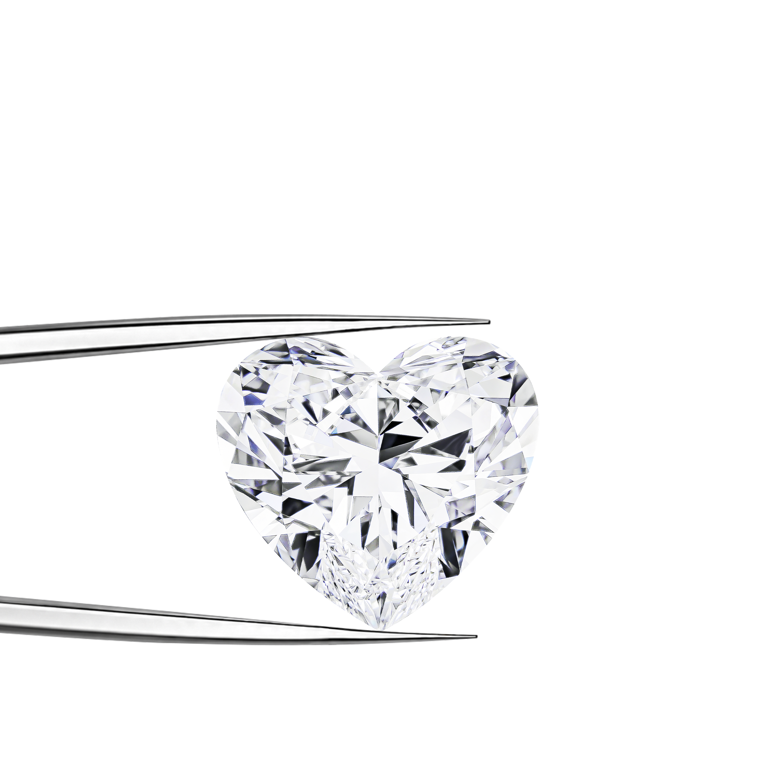 Diamante naturale trattenuto da pinzette